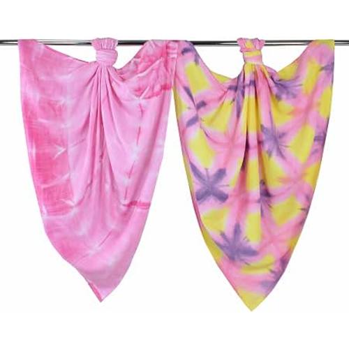 Muslin Swaddle Blankets Pink 2 Count - Hand-Dyed Baby Swaddles