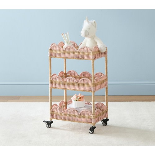 Palmer Scallop Rolling Storage Cart