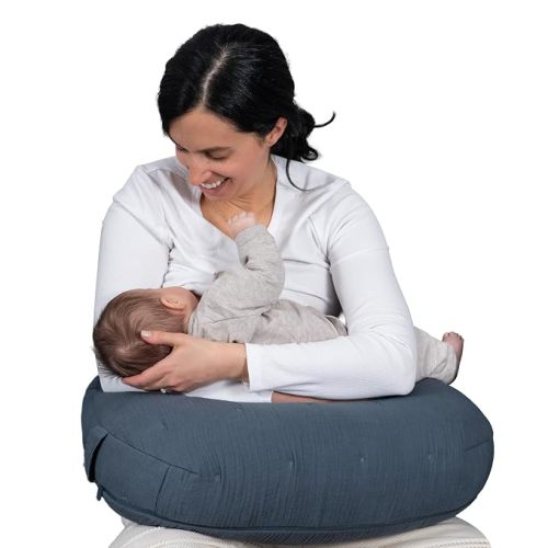Boppy Nursing Pillow, Cotton Muslin Ergonomic Breastfeeding Support Pillow