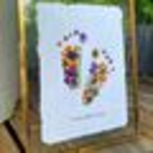 Custom Pressed Flower Handprint/Footprint Frame