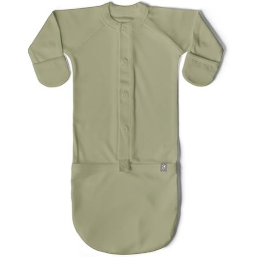 goumikids Viscose Made from Bamboo Organic Cotton Convertible Baby Gown