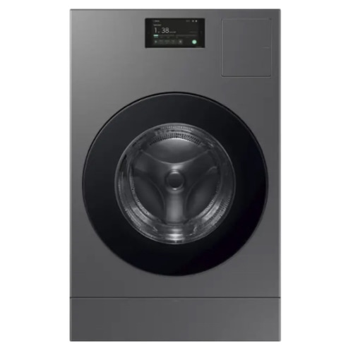 Samsung - Bespoke AI Laundry 5.3 cu. ft. Smart Front Load Washer/Electric Dryer Combo with Ventless Heat Pump - Dark Steel