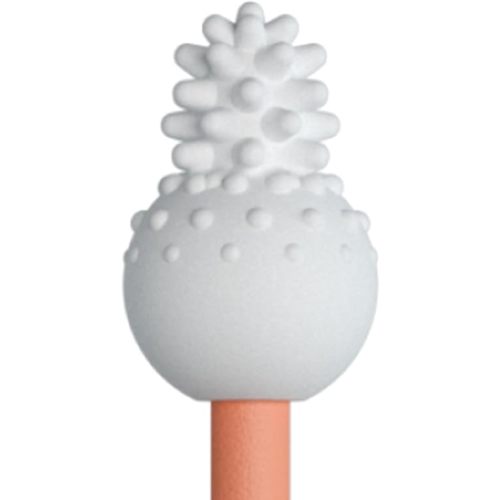 LastSwab™ Baby Reusable Silicone Safety Swabs - Gentle Ear & Nose Cleaner for Newborns & Infants - Washable Q Tip Alternative, BPA-Free, Zero Waste - Peach