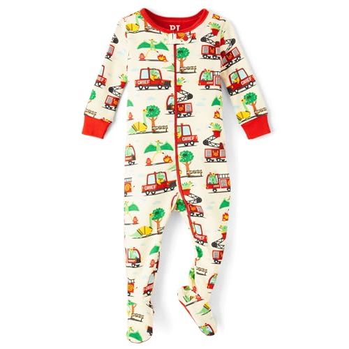And Toddler 100% Cotton Long Sleeve Zip Front One Piece Footed Pajamas,sleep & Play