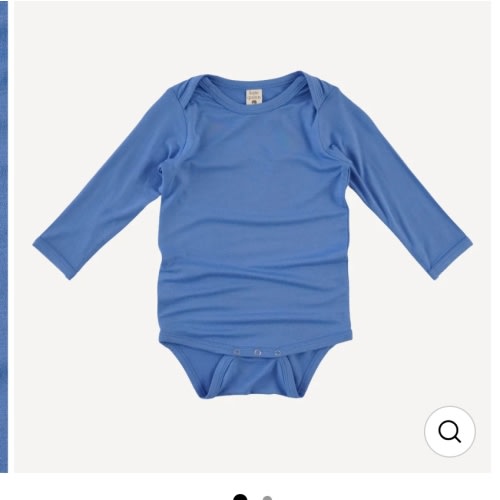 long sleeve lap neck bodysuit | marine water | bamboo