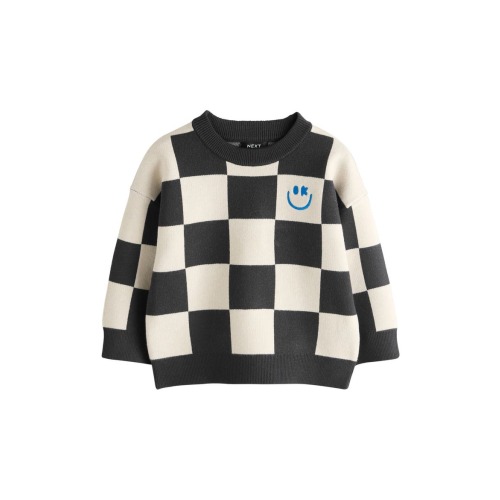 Kids' Checkerboard Knit Sweater