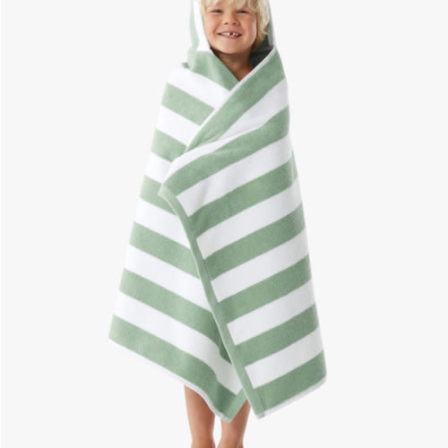 Rugby Stripe Kid Hooded Towels