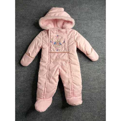 Vintage Pink Beatrix Potter Quittex Baby Bunting Snow Suit Sz 12 Months Bunnies
