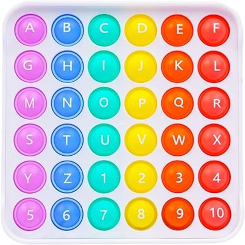 Pop it Fidget Sensory Learning Toy with ALPHABET and NUMBERS for TODDLERS and AUTISTIC Children, Ideal for Learning at Home, School, and Travel. Educational Stress Relief Toy That Makes Learning Fun