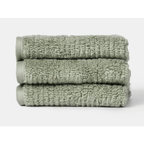 The Ribbed Washcloth (3-Pack) - Sage