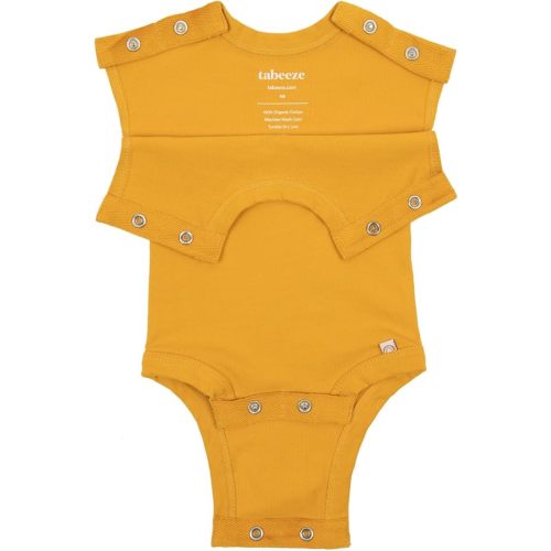 Bottom-Up Baby Bodysuit, Onesie with Top Snaps, As Seen on Shark Tank, 100% GOTS Organic Cotton, Boy/Girl Clothes