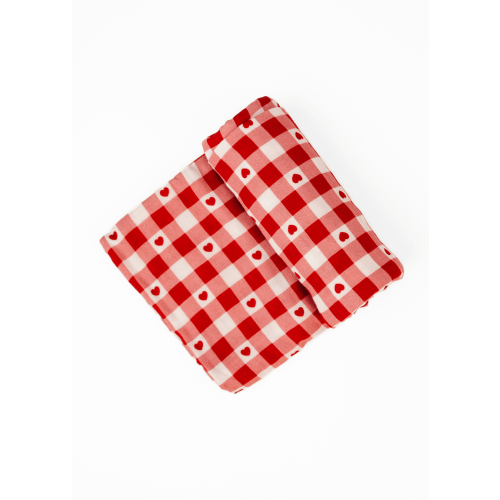 Plaid Hearts Bamboo Swaddle Blanket – Little Crowns & Capes