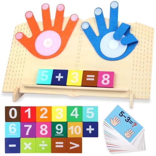 UUGEE Montessori Learning Math Toys for 3 4 Years Old Boys, Preschool Educational Manipulatives Number Counting Blocks for Kids, Christmas Birthday Gifts Toys for Toddlers 36 Months Girls