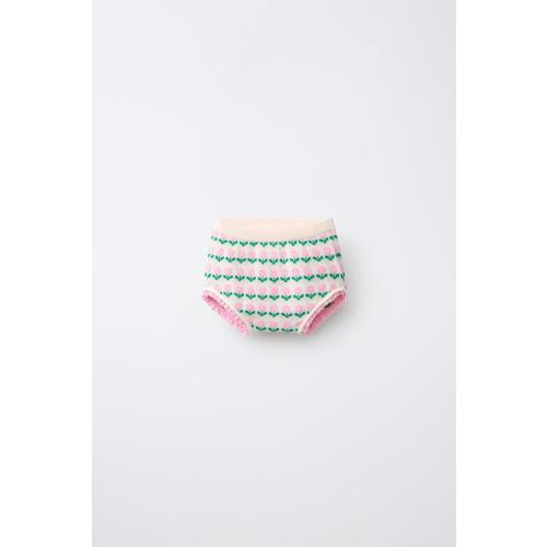 FLORAL JACQUARD KNIT PANTIES - Ecru | ZARA United States