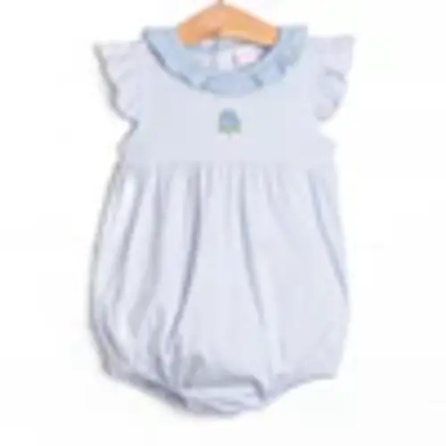 Hydrangea Pima Embroidered Bubble, Blue – Stitchy Fish