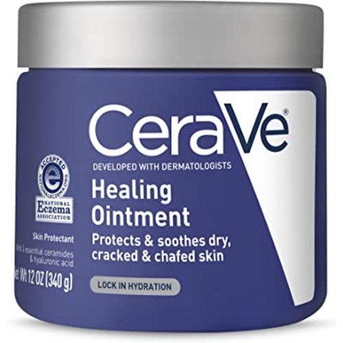 CeraVe Healing Ointment | Moisturizing Petrolatum Skin Protectant for Dry Skin with Hyaluronic Acid and Ceramides | Lanolin Free & Fragrance Free | 12 Ounce