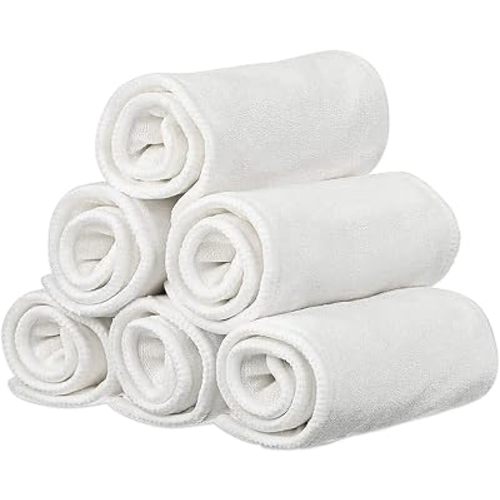 6 Pack Rayon Microfiber Inserts Liners for Adults Cloth Diapers Medium