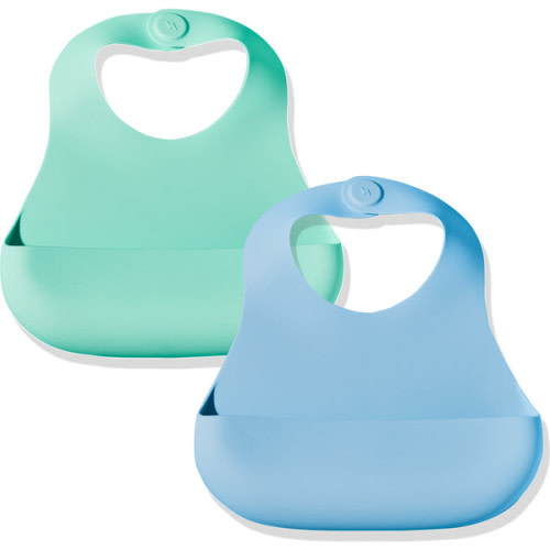 Magnetic Silicone Bib 2-Pack, Blueberry Burst & Kiwi Bliss - Babynetic | Maisonette
