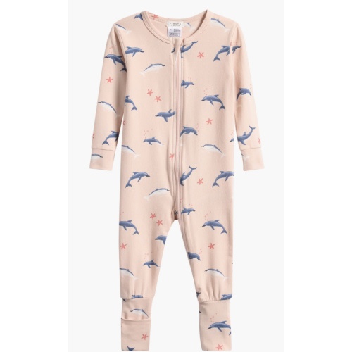Dolphins Organic Cotton Blend Convertible Romper