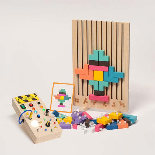 Montessori Brain Blocks Bundle – Puzzle & Switch Fun