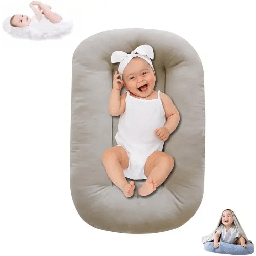 Baby Lounger for Infants 0-12 Months, Bionic Design Baby Nest Sleeper Baby Lounger Soft Organic Cotton Breathable Lounger