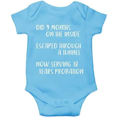 CBTwear Did 9 Month, Escaped Through a Tunnel, Serving 18 Years Baby Bodysuit Unisex Comfy Humor