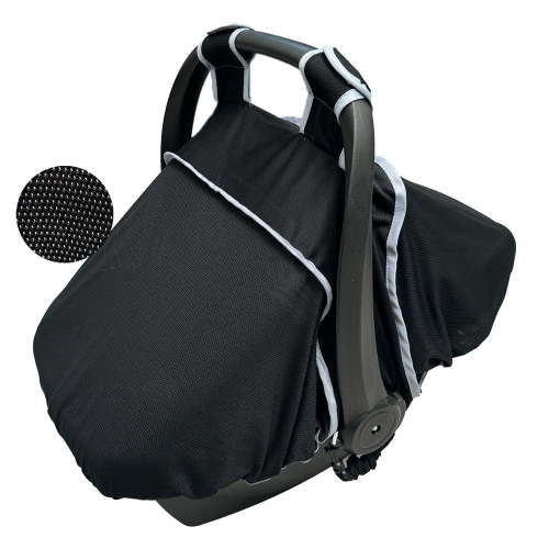 Car Seat Cover for baby, Breathable baby Car Seat Canopy Covers, Patent design, Black