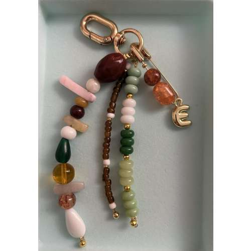 Custom Beaded Bag Charm and or Keychain, Handmade with Charms