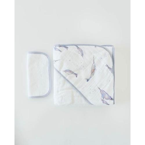 Baby Hooded Towel & Washcloth Set - Narwhal
– Little Unicorn USA