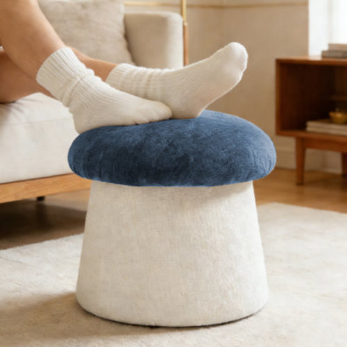 Latitude Run® 19.7"W Upholstered Storage Mushroom Ottoman | Wayfair