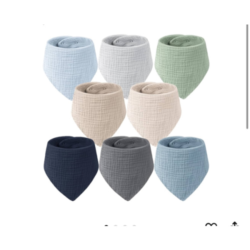 8-Pack Muslin Baby Bandana Drool Bibs – Soft & Absorbent 100% Cotton Teething and Drooling Essentials for Boys, Girls, Newborns & Toddlers
