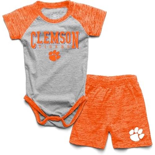 Wes and Willy Baby College Team One Piece and Short Set Cloudy Yarn Pattern