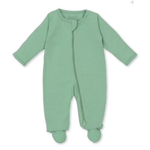 Kissy Love Green Zip Footie