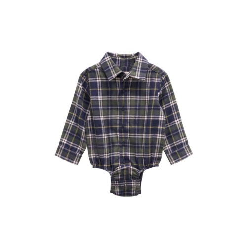Outdoor Kids Flannel Long-Sleeve Button-Down Bodysuit for Babies | Cabela's