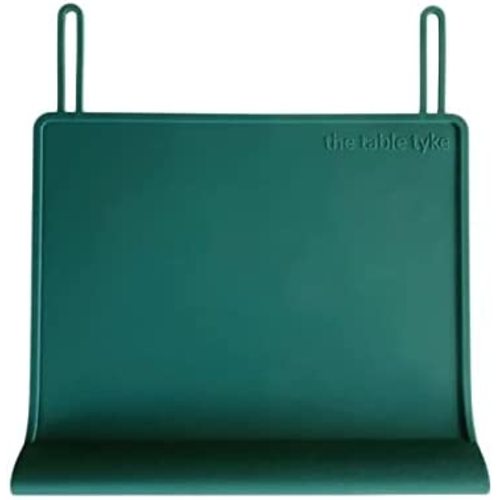 The Table Tyke Silicone Placemats for Toddlers with Patented Edge Bumper | Kids Placemats Non Slip Travel Ready | Baby Placemat BPA Free for Restaurant Dining Table | Hunter Green