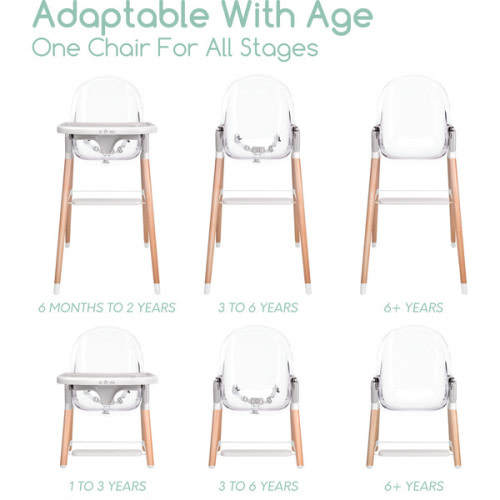 6 in 1 Deluxe High Chair, Grey - Children of Design | Maisonette