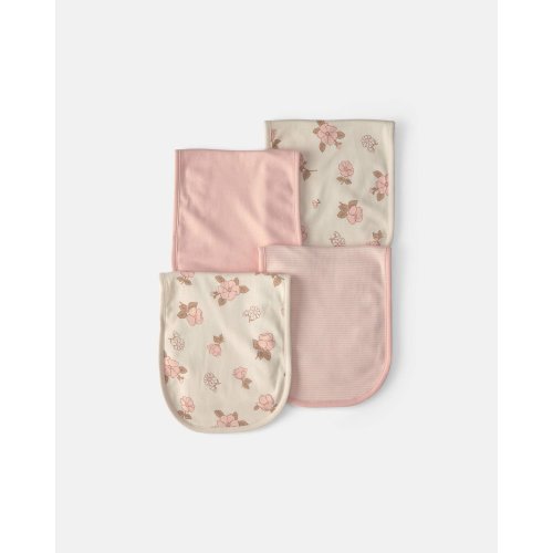 Baby Girl 4-Pack Floral Burp Cloths | Carter's