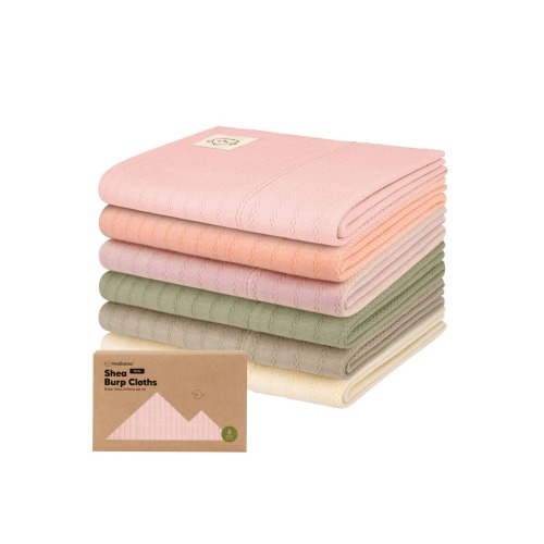 6-Pack Shea (Stria) Burp Cloths, One Size