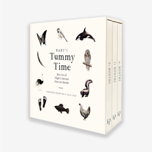 Baby's Tummy Time Book Box Set: A 3-Book Box Set of High-Contrast Art for Visual Stimulation at Tummy Time (Tabitha Paige Children's Book Series)