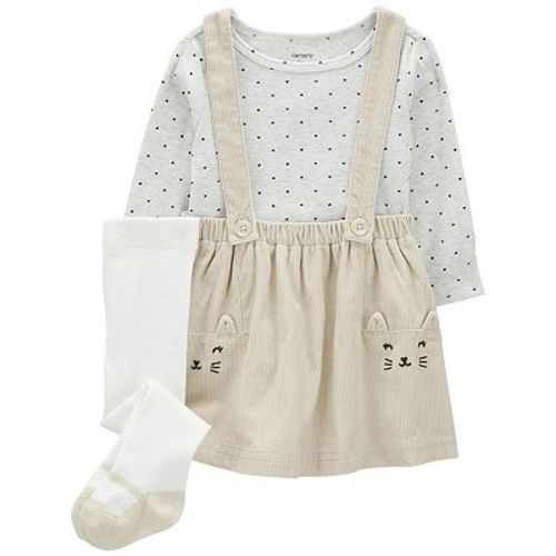 Baby Girl Carter's 3-pc. Cat Print Jumper Set