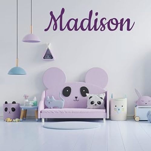 Multiple Font Custom Name Nursery Wall Decal Vinyl Sticker | Home Décor | Custom Kids Room Decal | Bedside Decals | Children’s Room| Car | Laptop