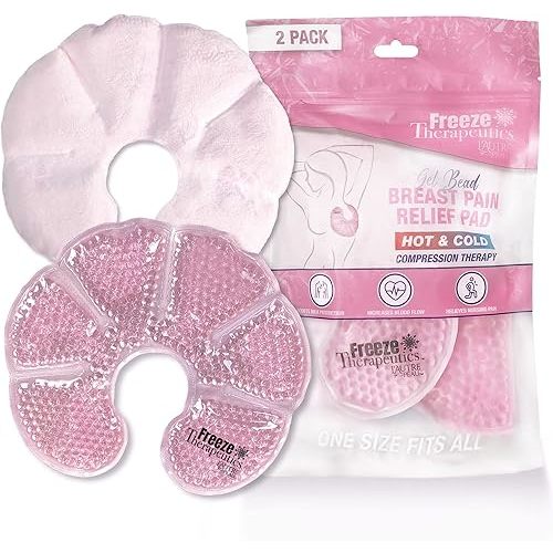 USA Merchant | Hot/Cold Plush Breast Gel Bead Packs by L'AUTRE PEAU Set of 2 Relief for Breastfeeding, Nursing Pain, Mastitis, Engorgement, Swelling, Plugged Ducts | Boost Milk Let-Down & Production