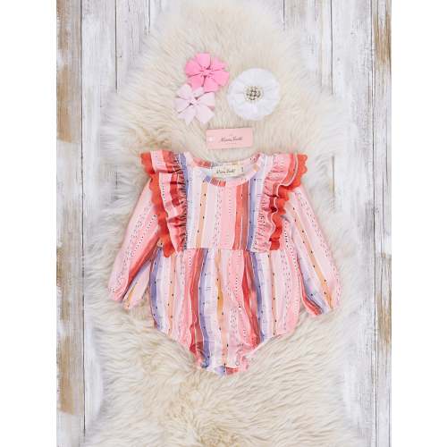 The Best Stripes Ruffle Bubble Romper