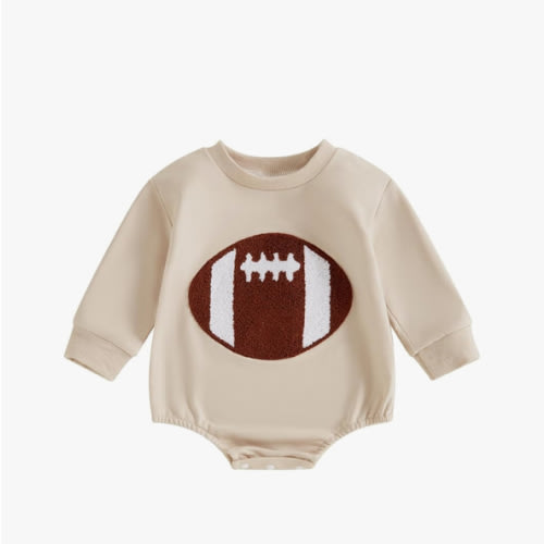 VISGOGO Newborn Infant Baby Boy Girls Oversized Romper Little Dude Sweater Onesie Coming Home Outfit Neutral Clothes