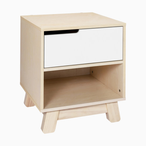 babyletto Hudson Nightstand - Washed Natural / White