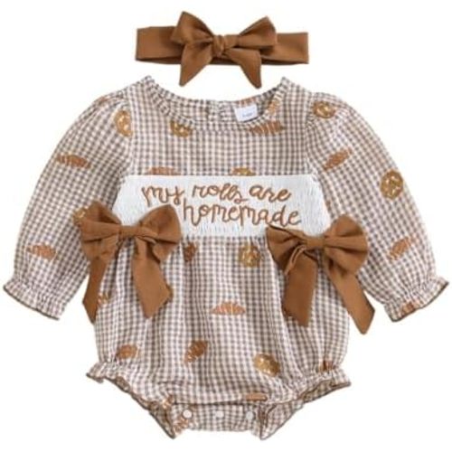 MoZiKQin Baby Girl Valentines Day Outfit Love Embroidery Bubble Romper Long Sleeve Ruffle Jumpsuit Boutique Clothes