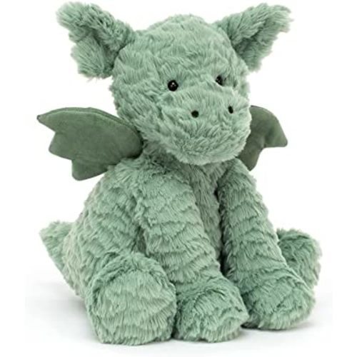 Jellycat Fuddlewuddle Dragon Stuffed Animal, 9 inches - Mythical Plush Toy - Classic Children's Gift