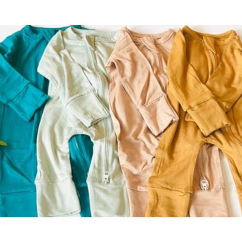 Bamboo Baby Zipper Footie Pajamas, Long Sleeve With Two Way U Zipper Rompers, Newborn Baby Outfit, Bamboo Baby Footie Sleepers - Etsy