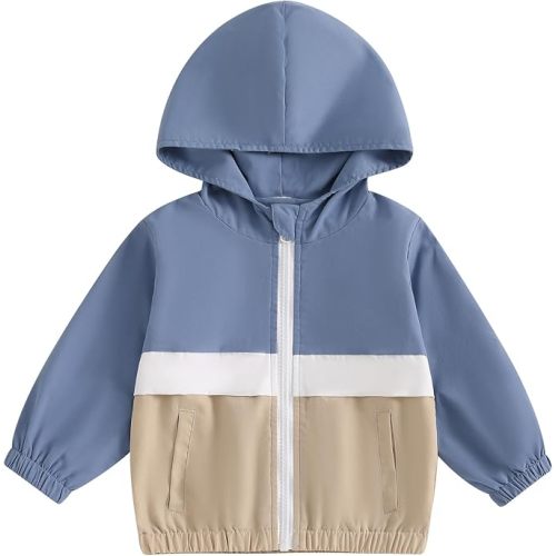 Toddler Boy Hoodies Jacket Baby Boy Lightweight Zip Up Coat