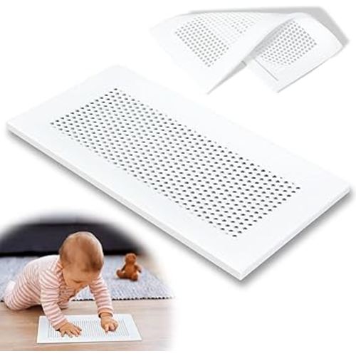 Orzbow Baby Proofing Soft Silicone Vent Cover for Home Wall/Ceiling/Floor Register,Child Proof Floor Air Vent Deflector Cover,Catches Debris Hair & Prevents Creepy Crawlies,Easy Install, White
